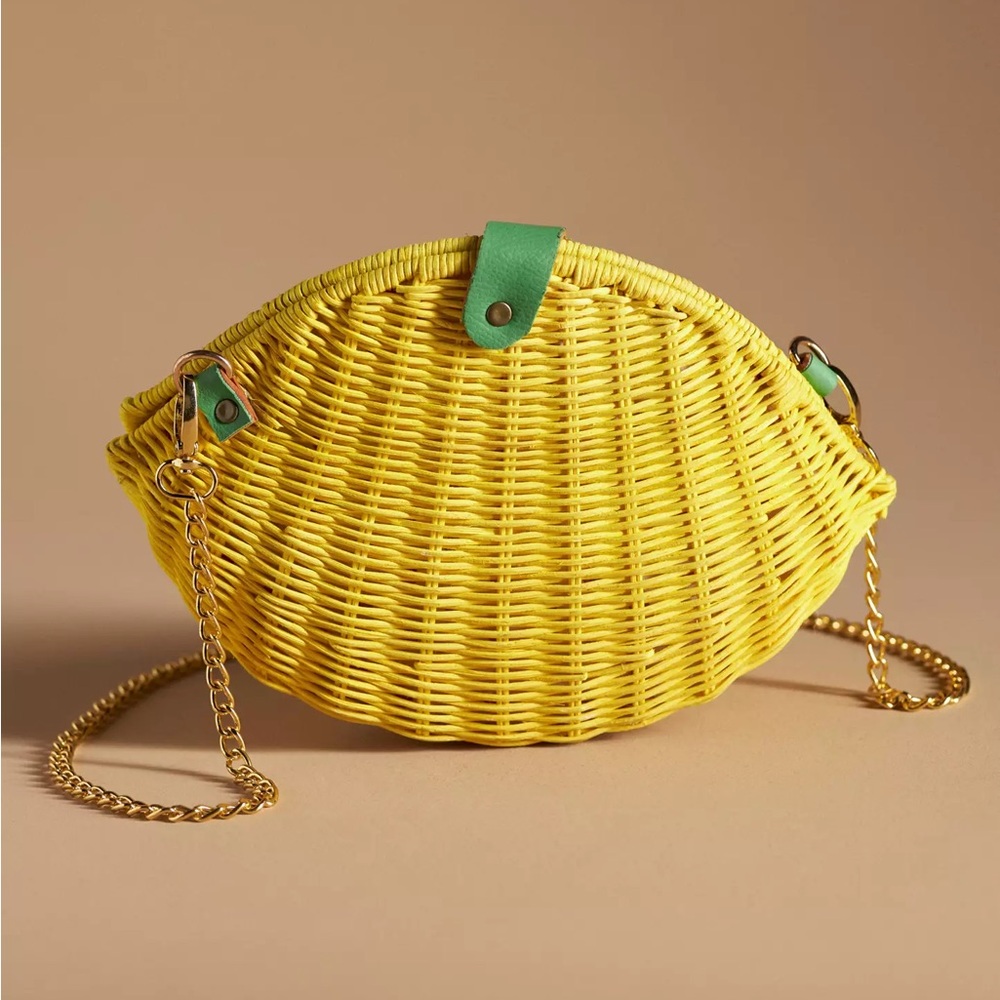 Anthropologie Bali Lemon crossbody bag